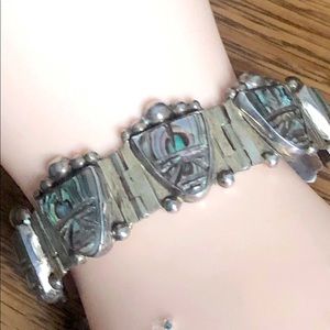 Sterling silver bracelet Mexico  mask bracelet